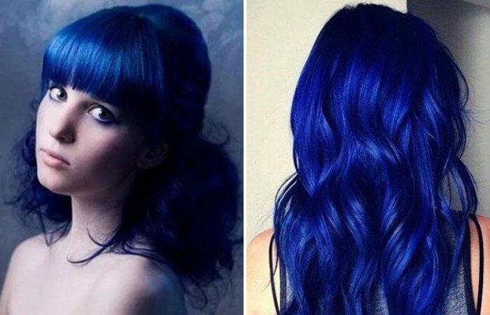 Синий цвет волос для мужчин