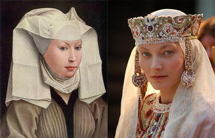 Прически и макияж в средневековья