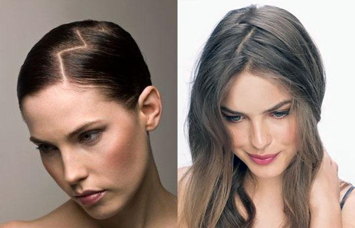 Как делать пробор по линии роста волос