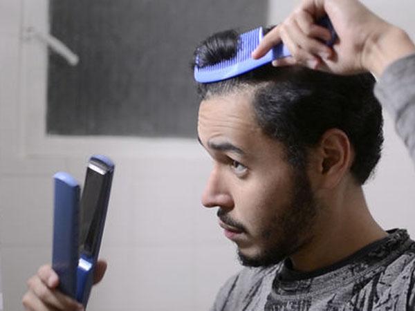 Как выпрямить волосы без утюжка мужчине