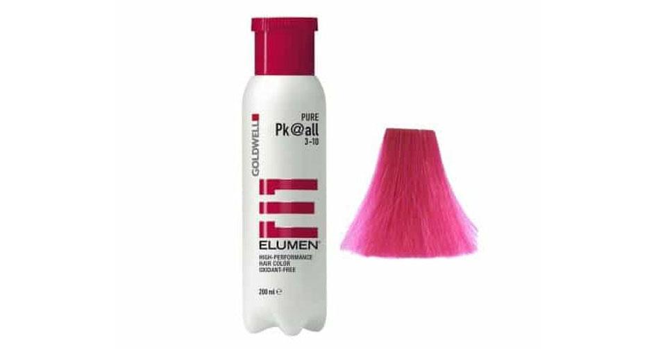 Розовый флакон для волос