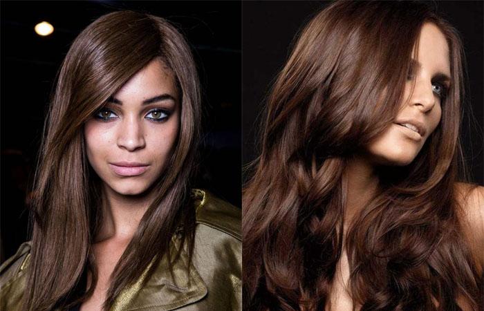 Как выглядят на фото оттенки медно-коричневого цвета волос