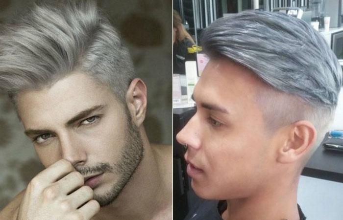 Серый цвет волос у мужчин: фото модного пепельного оттенка, как покрасить и подобрать нужный тон, обзор красок, кому идет этот цвет